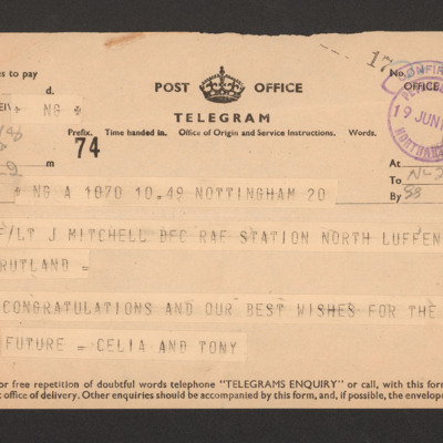Telegram for John Mitchell